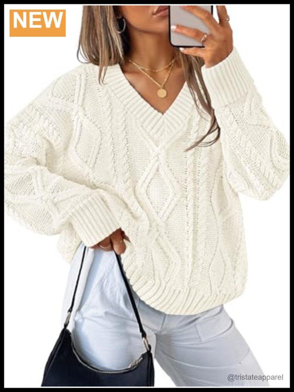 ZESICA Women's Cable Knit Long Sleeve Oversized Sweaters Fall Pullover Tops